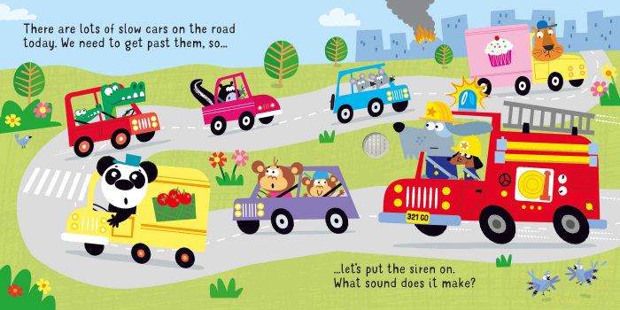Carte cu sunete- Let's go on a Fire Engine [3]