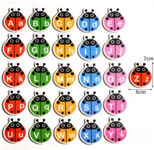 puzzle alfabet buburuze copii Montessori [2]