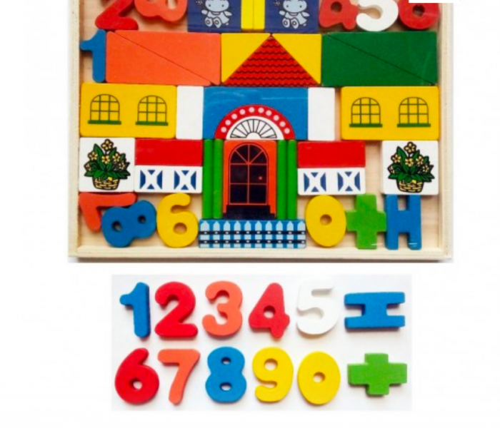 Joc de constructie din lemn, 42 piese, 3 ani+ [1]