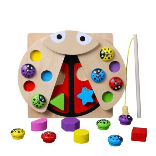 Joc de indemanare 2 in 1 Gargarita, Montessori – Pescuit si sortator, 2 ani+, multicolor [2]