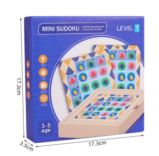 Joc de societate, Mini Sudoku, Tematica fructe, 3 ani+ [3]