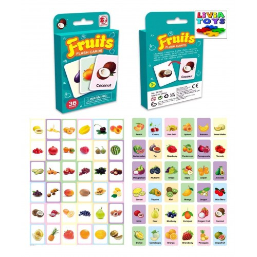 Joc educativ carduri cognitive 36 imagini- Fructe, 2 ani+ [4]