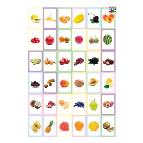 Joc educativ carduri cognitive 36 imagini- Fructe, 2 ani+ [2]