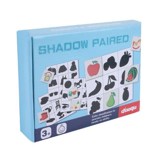 Joc educativ tip Montessori, asocieri de umbre si imagini, Shadow Paired, multicolor, 3 ani+ [2]