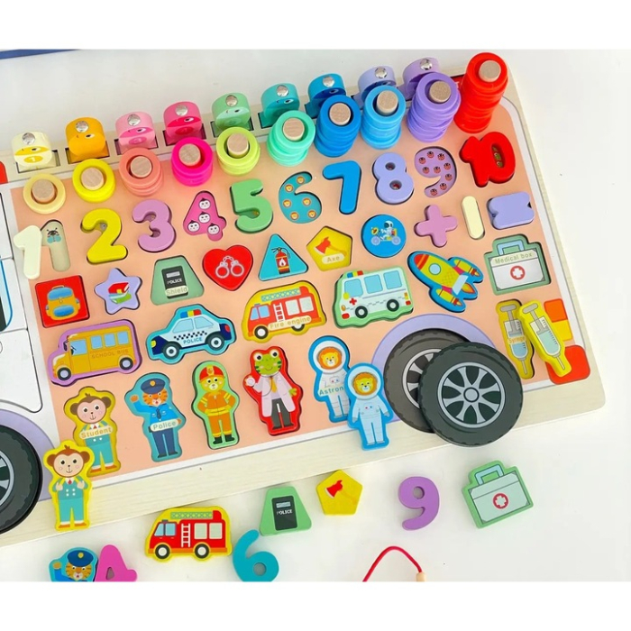 Joc logaritmic multifunctional 6 in 1 Montessori, Ambulanta, 3 ani+ [3]