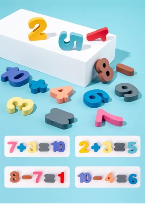 Joc logaritmic multifunctional din lemn 7 in 1 Montessori, 3 ani [6]