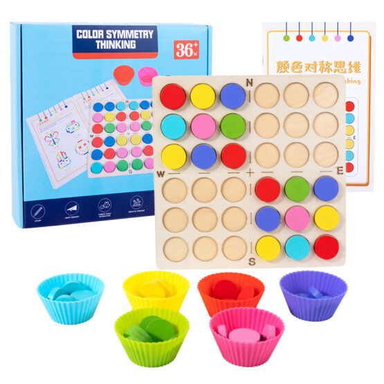 Joc logic Montessori -Simetria Culorilor, 3 ani+ [1]