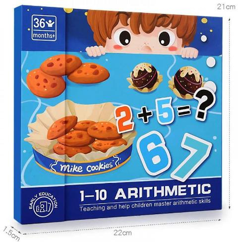 Joc Magnetic Educativ Aritmetica Distractiva, tip carte cu stickere, 3 ani+ [1]