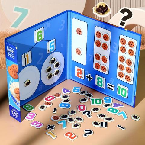 Joc Magnetic Educativ Aritmetica Distractiva, tip carte cu stickere, 3 ani+ [3]