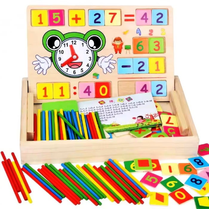 Jucarie educativa din lemn Tablita multifunctionala Learning Box [1]