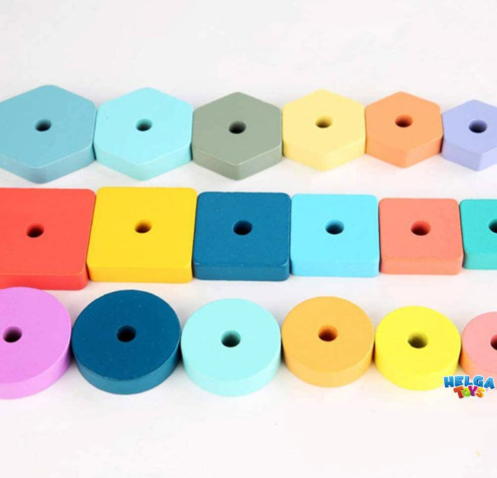 Jucarie educativa din lemn, Turn de stivuit și sortat cu Animale, Montessori, 3 ani+ [4]