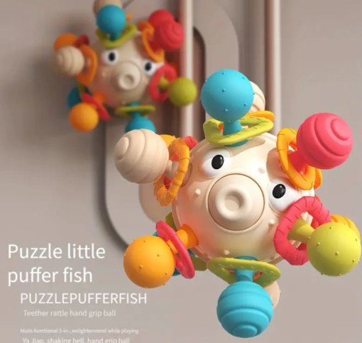 Jucarie interactiva bebelusi – Minge senzoriala, Peste, 0 luni+ [4]