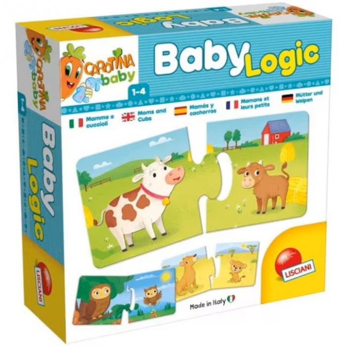 Puzzle cu 16 imagini,  Baby Logic- Mama si puiul, 2 ani+ [1]