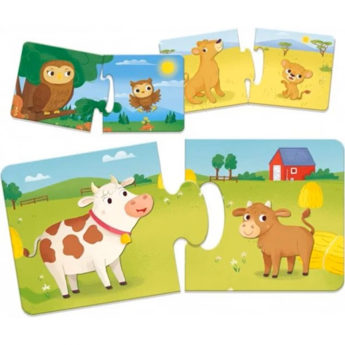 Puzzle cu 16 imagini,  Baby Logic- Mama si puiul, 2 ani+ [3]