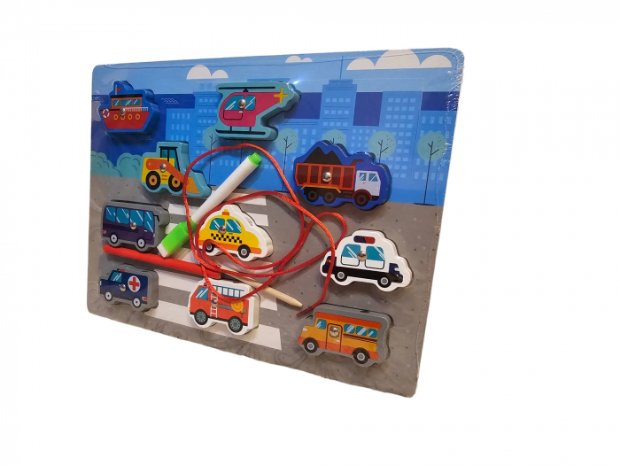    Puzzle Reversibil 3 in 1 Pescuit Magnetic 3D- Masini interventie [2]