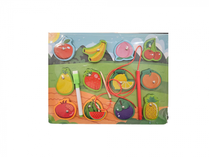 Puzzle Reversibil 3 in 1 Pescuit Magnetic 3D- Fructe, +3 ani [3]