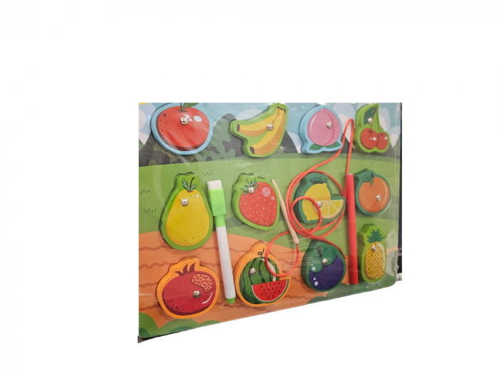 Puzzle Reversibil 3 in 1 Pescuit Magnetic 3D- Fructe, +3 ani [2]