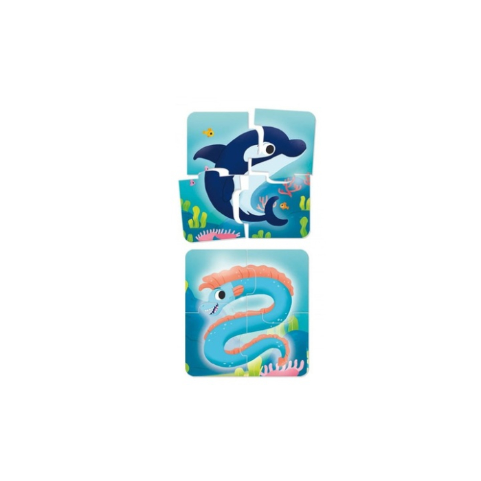 Set 8 puzzle piese mari Baby Puzzle- Animale Marine [2]