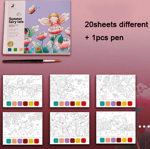 Set Pictura cu Apa pentru Copii – Summer Fairy Tale, 20 planse [2]