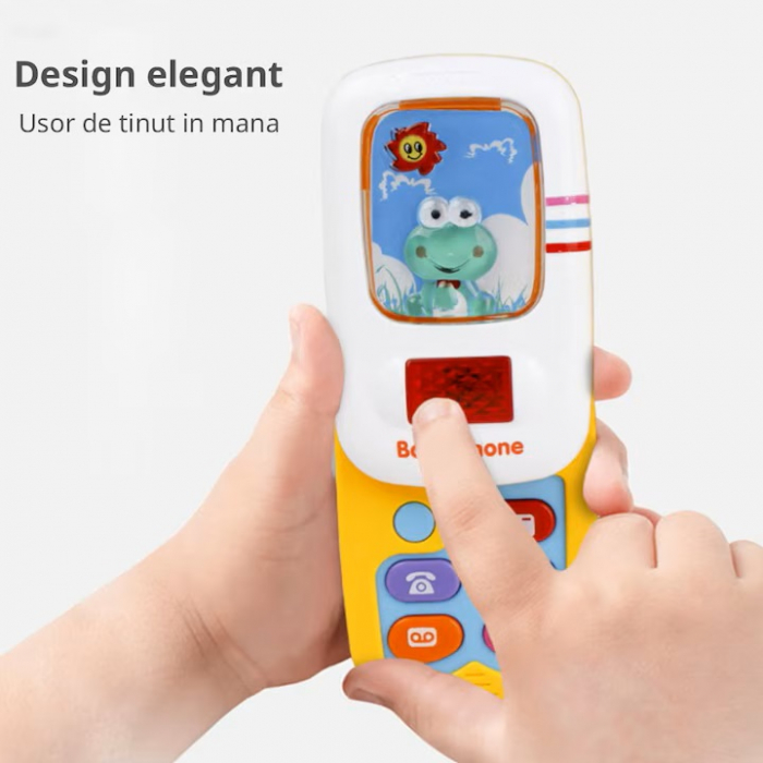 Telefon de jucarie interactiv cu butoane, sunete, lumini, 12 luni+ [4]