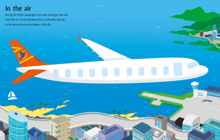 Carte cu stickere- First Sticker Book Airports, Usborne [4]