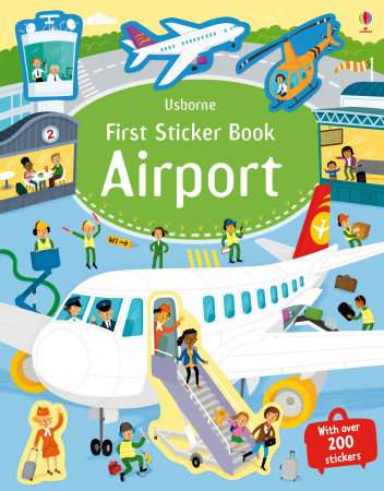 Carte cu stickere- First Sticker Book Airports, Usborne [1]