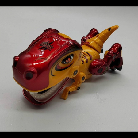Figurina Dinozaur din Metal, Misca capul si coada, Lumini si sunete realistice, 12cm [1]