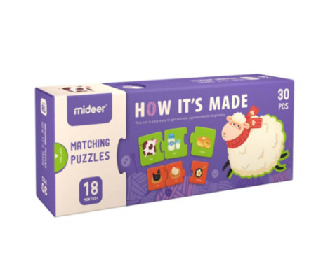 Jucării educative - Puzzle de asociere "How it's made", 2 ani+