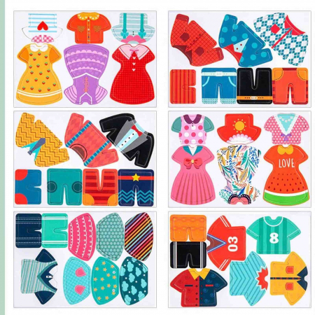 Joc 2 in 1- Puzzle incastru şi asociere ''Imbraca hainele" şi ''Intinde hainele" - DRY CLOTHES [4]