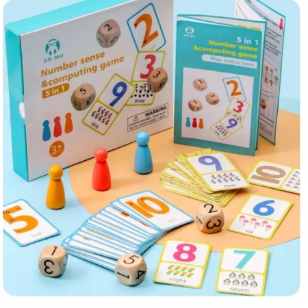 Jucării educative - Joc aritmetic cu pioni si zaruri, 3 ani+