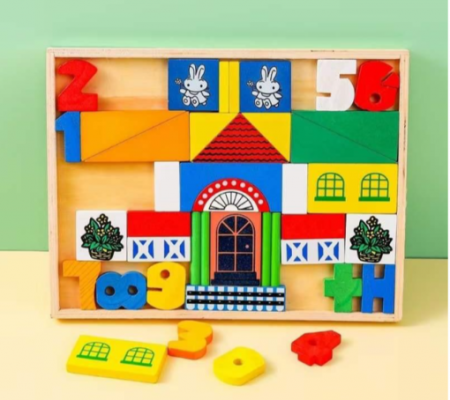 Joc de constructie din lemn, 42 piese, 3 ani+ [2]
