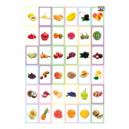 Joc educativ carduri cognitive 36 imagini- Fructe, 2 ani+ [1]