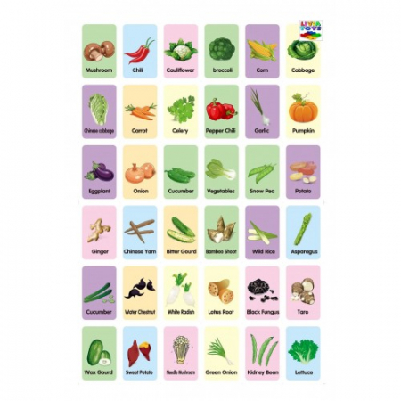 Joc educativ carduri cognitive 36 imagini- Legume, 2 ani+ [2]