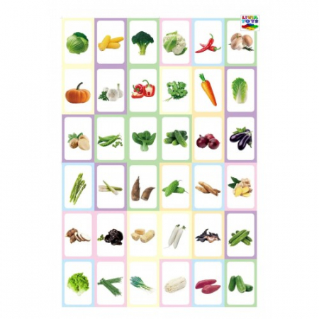 Joc educativ carduri cognitive 36 imagini- Legume, 2 ani+ [3]