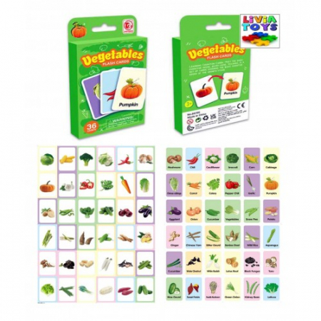 Joc educativ carduri cognitive 36 imagini- Legume, 2 ani+ [1]