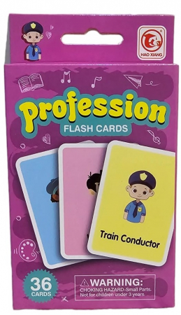 JUCĂRII - Joc educativ carduri cognitive 36 imagini- Meserii si Profesii, 2 ani+