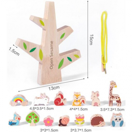 Joc educativ snuruit si echilibru – Copacul cu animalute, 3 ani+ [1]