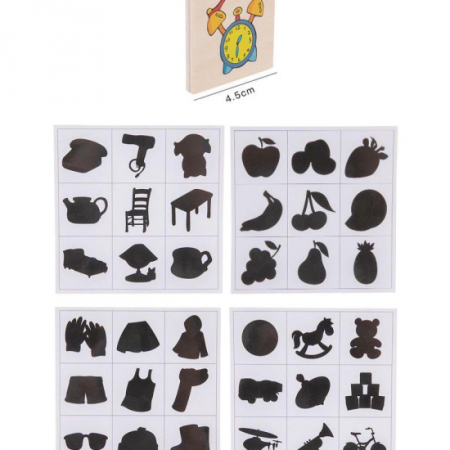 Joc educativ tip Montessori, asocieri de umbre si imagini, Shadow Paired, multicolor, 3 ani+ [2]