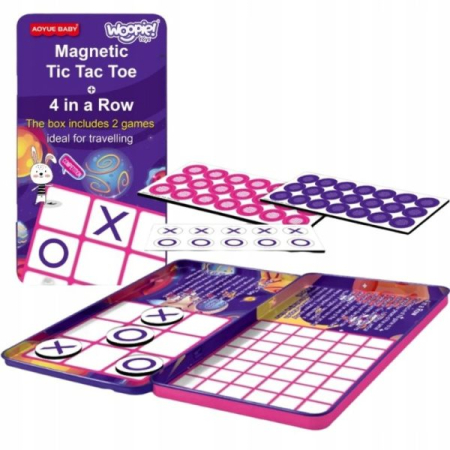 JUCĂRII - Joc Magnetic 2 in 1 – X si 0 (Tic-Tac-Toe)