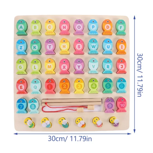 Joc magnetic de pescuit, Litere si cifre si Albinute, 3 ani [1]