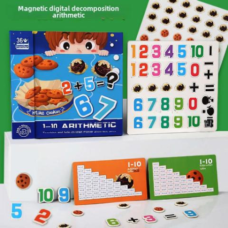Joc Magnetic Educativ Aritmetica Distractiva, tip carte cu stickere, 3 ani+ [3]