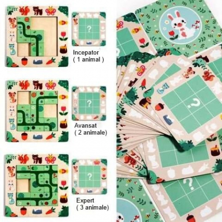 Joc Montessori din lemn- Gaseste Poteca [3]