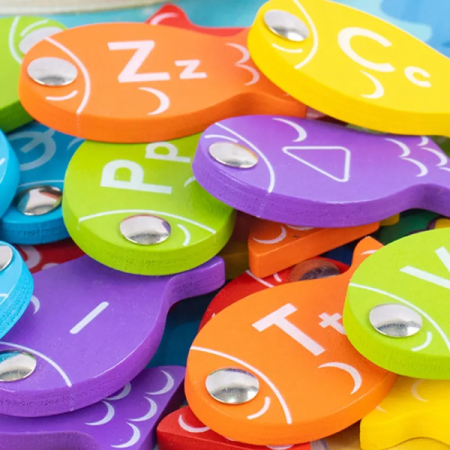 Joc Montessori Pescuit Magnetic cu pestisori colorati cu litere [2]