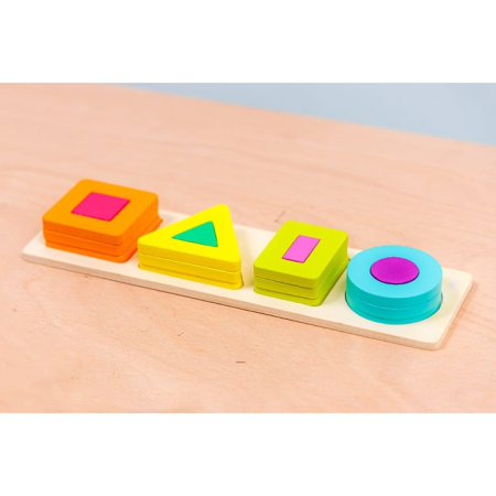 Jucării educative - jucarie educativa lemn forme geometrice copii