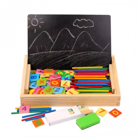 Jucarie educativa din lemn Tablita multifunctionala Learning Box [2]