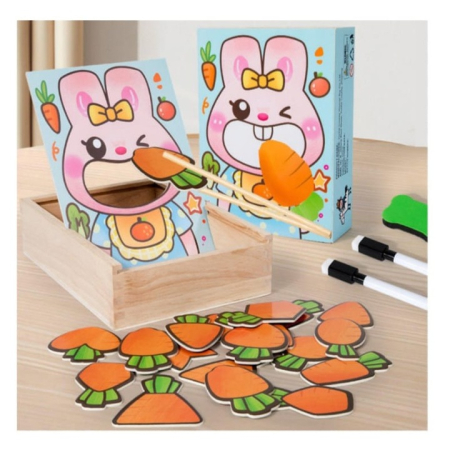 Jucării educative - jucarie educativa hranire iepuras copii