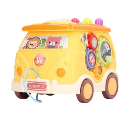 Jucarie interactiva de sortare si coordonare, Autobuz cu 6 activitati [2]