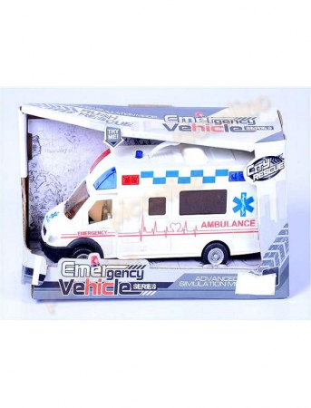 Roboți și Mașini - Masina Ambulanta cu frictiune si lumini