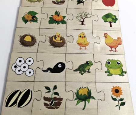 Puzzle de asociere din lemn cu 4 piese, 24 piese [3]
