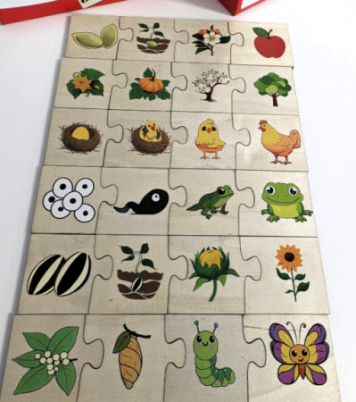 Puzzle de asociere din lemn cu 4 piese, 24 piese [1]